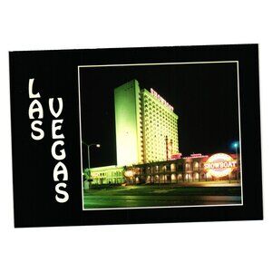 Showboat Vintage Postcard Night Lights Las Vegas Collectable Nevada Lights